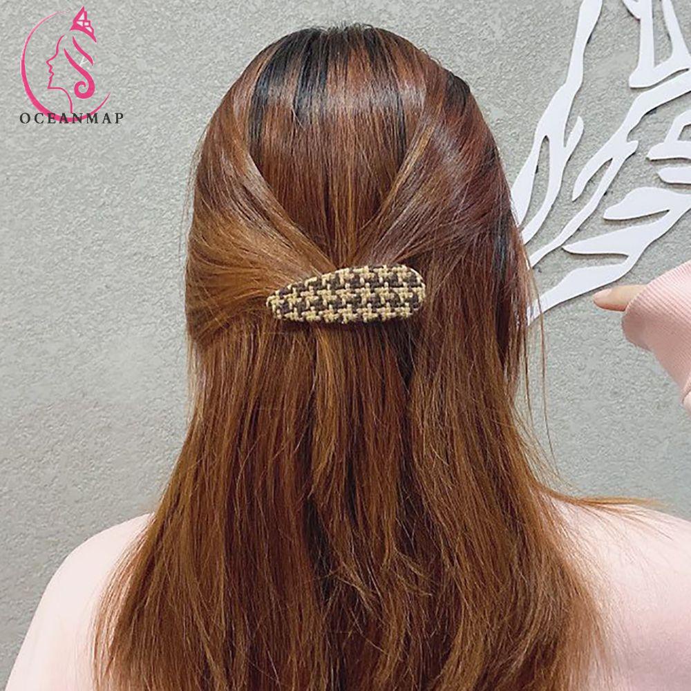 Kẹp tóc hình vuông/ giọt nước phong cách Hàn Quốc đơn giản thời trang cho nữ