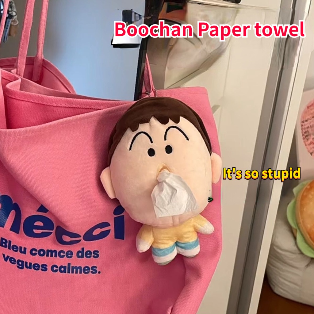 Hộp Đựng Khăn Giấy Rút Hình Cậu Bé Bút Chì Shin-chan Nhồi Bông Sáng Tạo