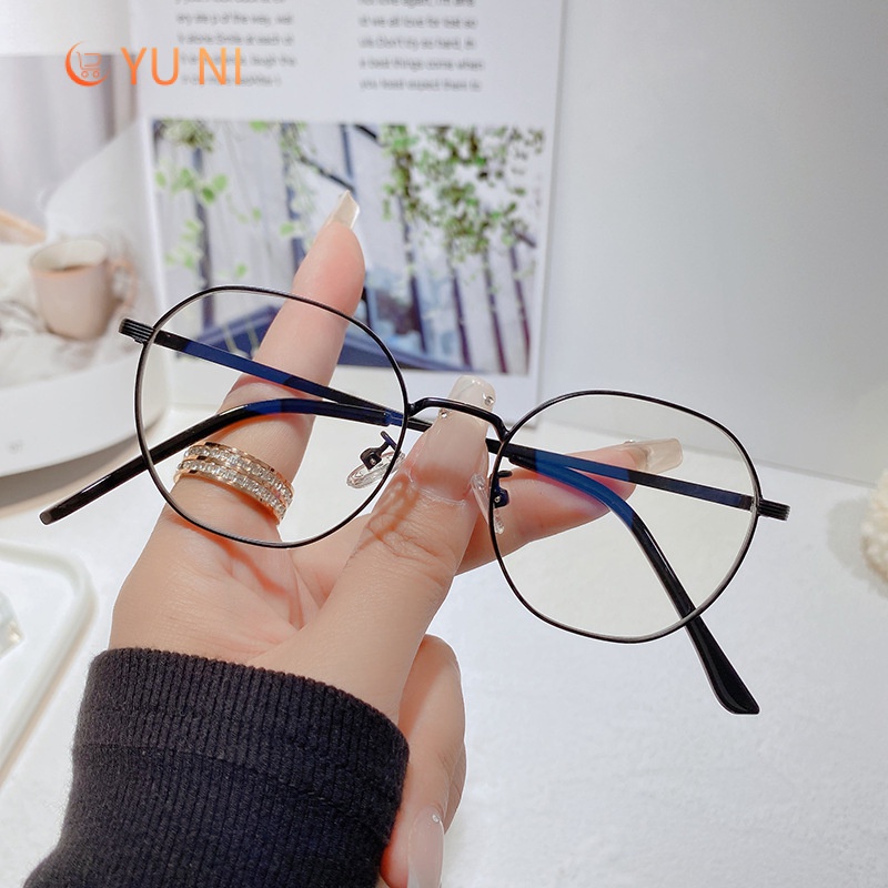 kính kim loại mắt kính thời trang nữ gọng kính kim loại gọng kính tròn