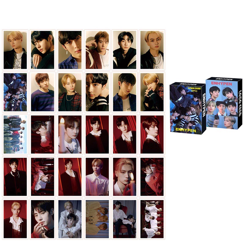 Set 30 Tấm Thẻ Ảnh In Hình Dễ Thương Phong Cách Hàn Quốc