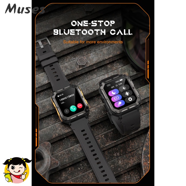 Đồng Hồ Thông Minh C20pro Màn Hình Hd 1.83 Inch Chống Thấm Nước Ip68 Kết Nối Bluetooth Chuyên Dụng