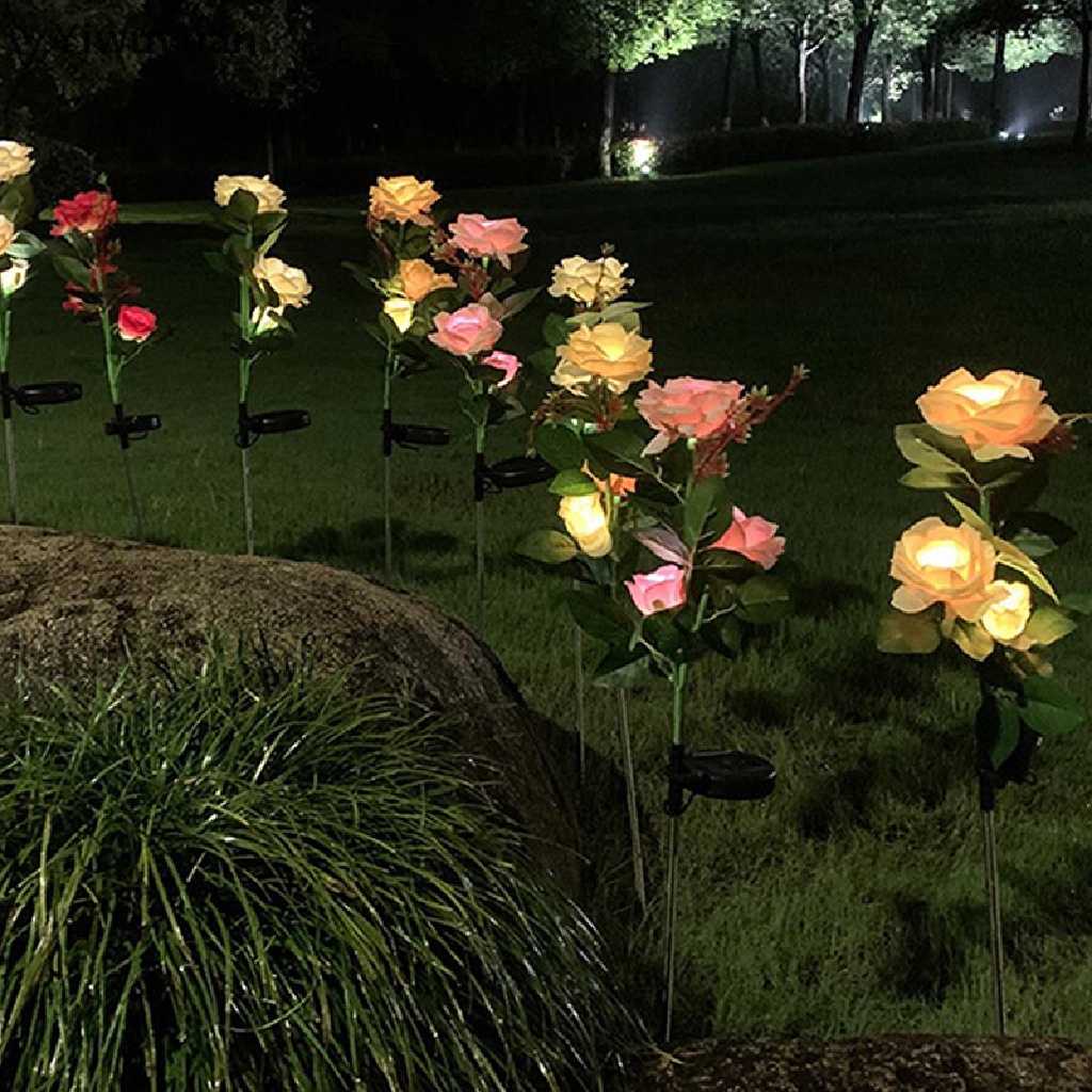 &lt; Yiwuyuan &gt; Đèn LED Năng Lượng Mặt Trời Mô Phỏng Đèn Lồng Vườn Hoa Hồng Tăng Chiều Cao Đang Bán Chạy