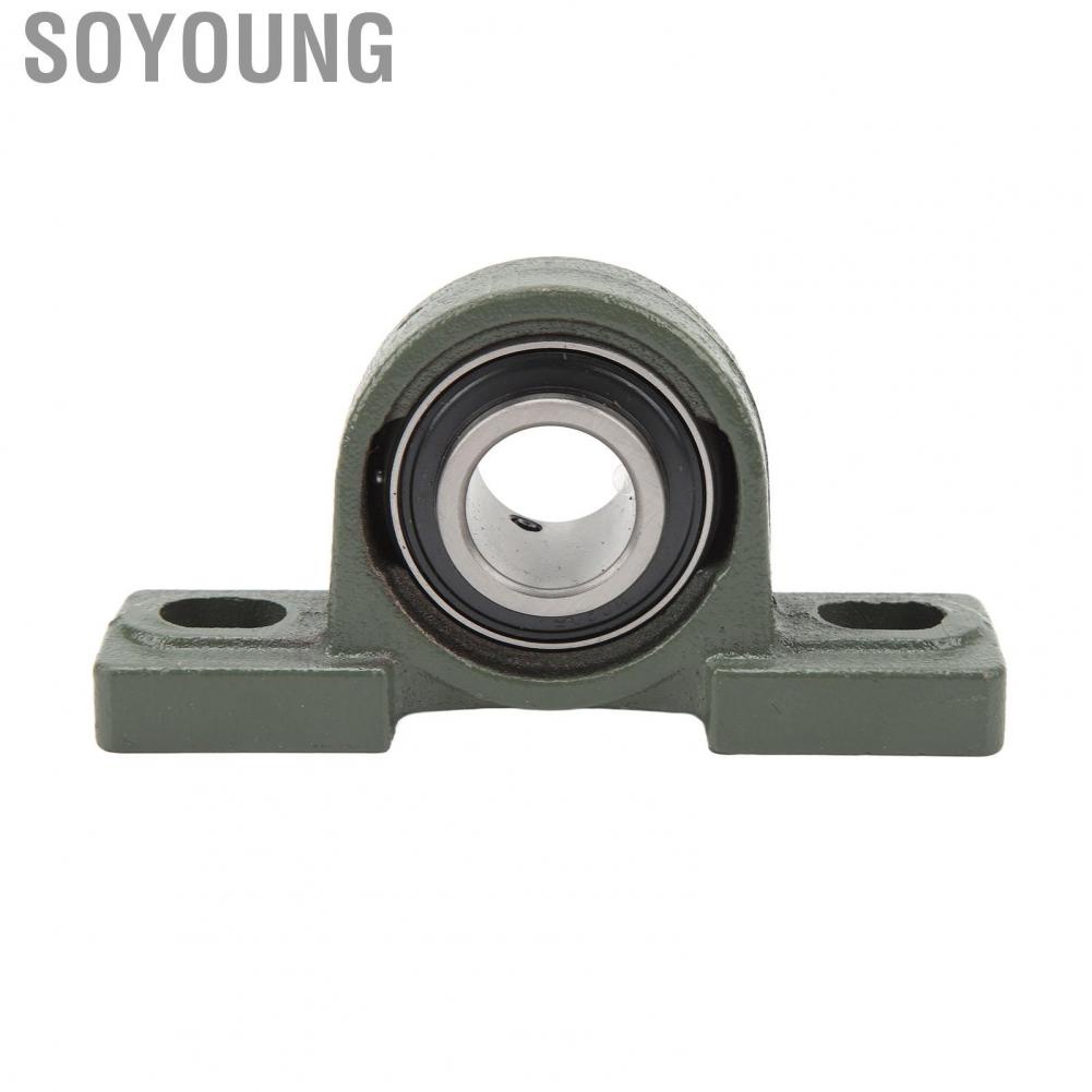 Soyoung Mounted Pillow Block Bearings  Chrome Steel 14 KN Load High Strength Cast Iron Bearing Durable Self Aligning for Industrial Manufacturing