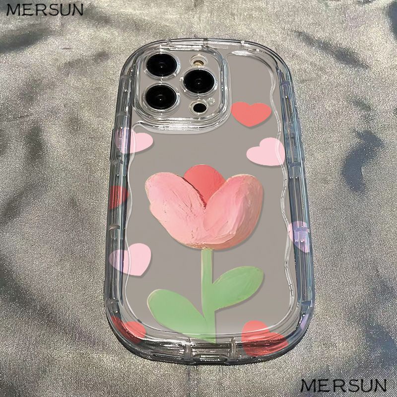 ✅Ốp Điện Thoại Mềm Trong Suốt Chống Sốc In Họa Tiết Hoa Tulip Cho Iphone xr / 1113Promax 14 128p7xs / / F7ZA