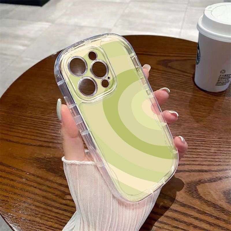 ✅Ốp Điện Thoại Mềm Trong Suốt Chống Sốc Hình Trái Tim / Xanh Lá / Hồng Cho Iphone148p 7 xs xr 11 12 promax13 Z4NT