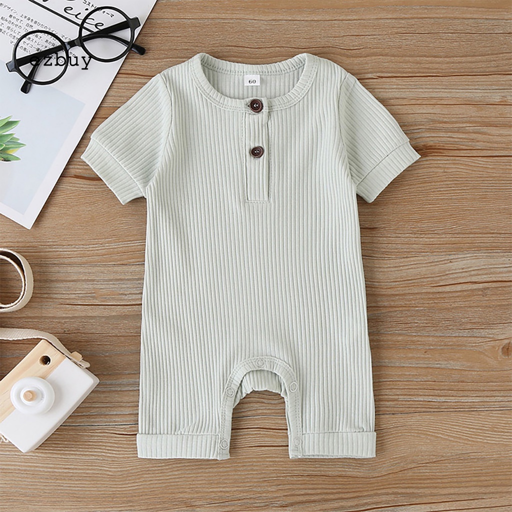 Bộ Áo Liền Quần Tay Ngắn Chất Liệu Cotton Thoáng Khí Thời Trang Cho Bé