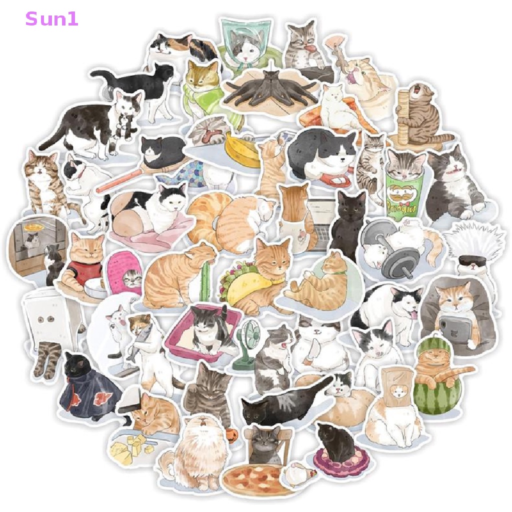 Set 50 Miếng Dán Trang Trí Hình Động Vật Dễ Thương DIY