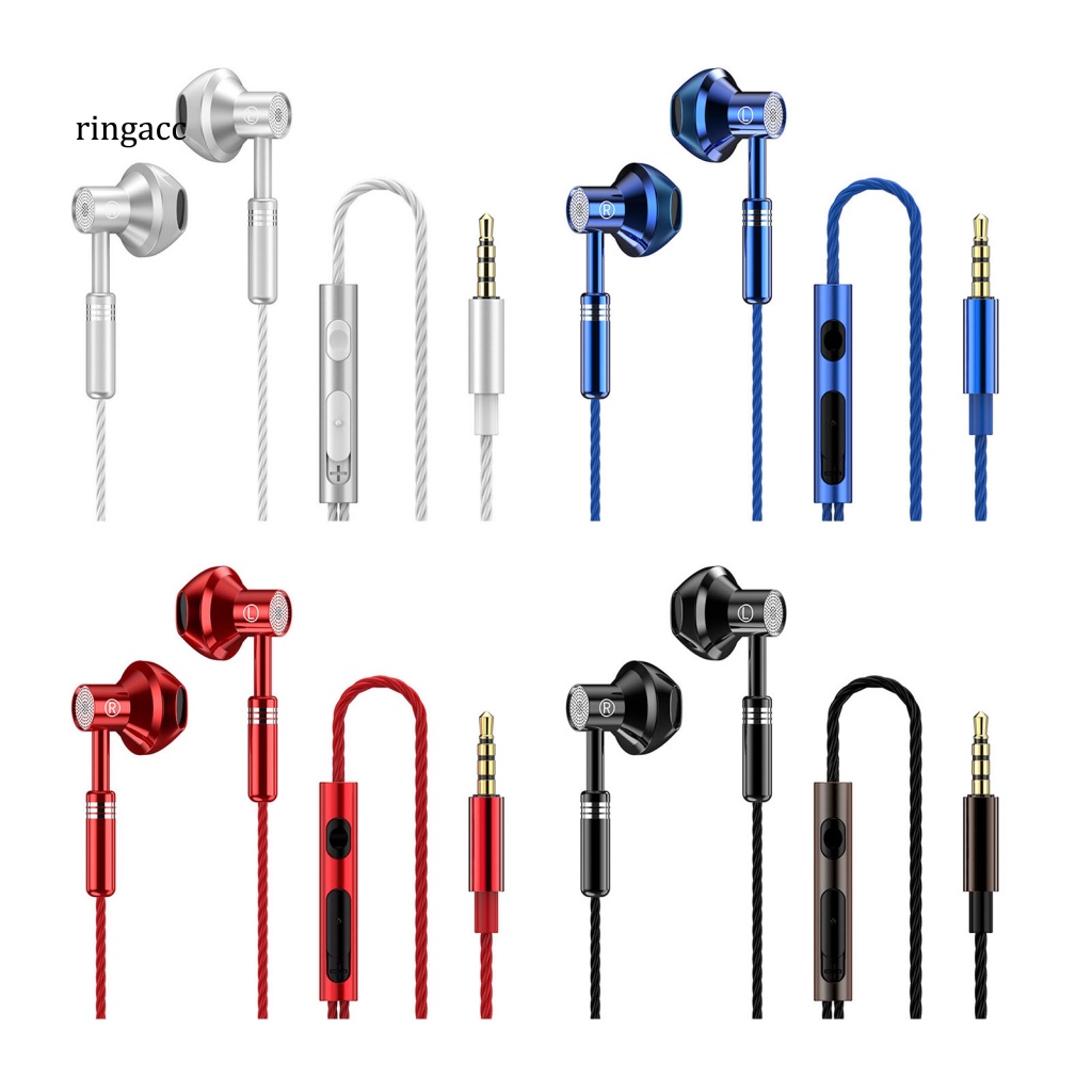 Tai Nghe Mega Bass Nhét Tai Có Dây Điều Khiển Âm Thanh HiFi Kèm Mic Cho Điện Thoại