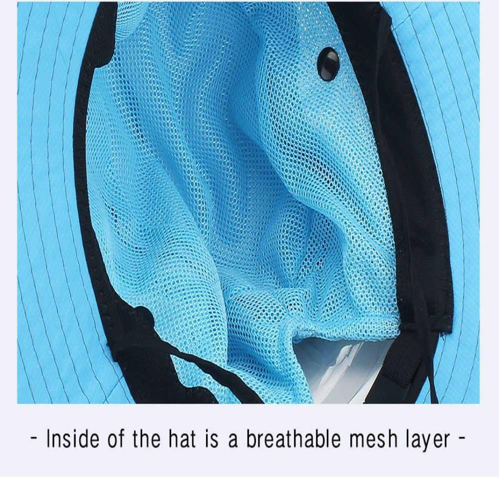 Mũ Xô Chống Nắng UV Có Dây Xích Điều Chỉnh Được Bảo Vệ Khi Câu Cá Ngoài Trời