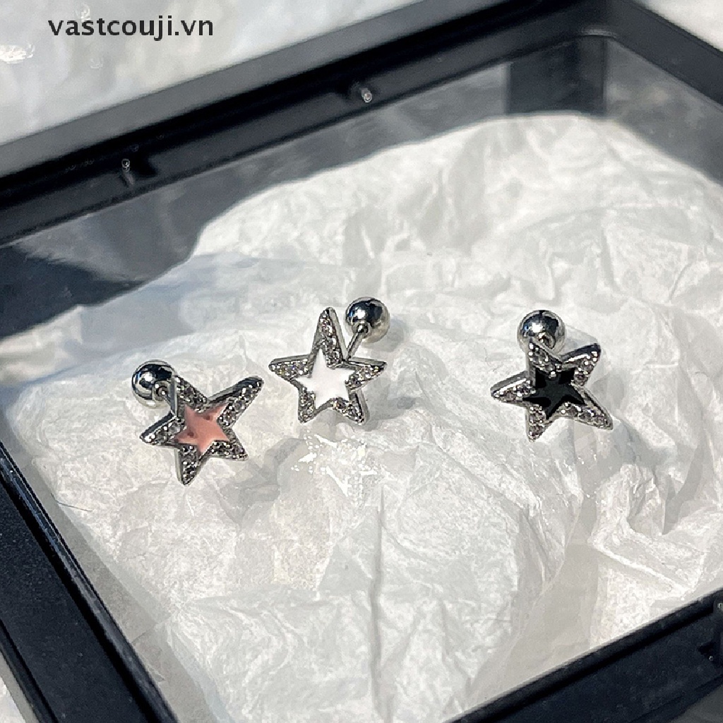 1 Đôi Bông Tai Đính Đá Zircon Thời Trang Cho Nữ