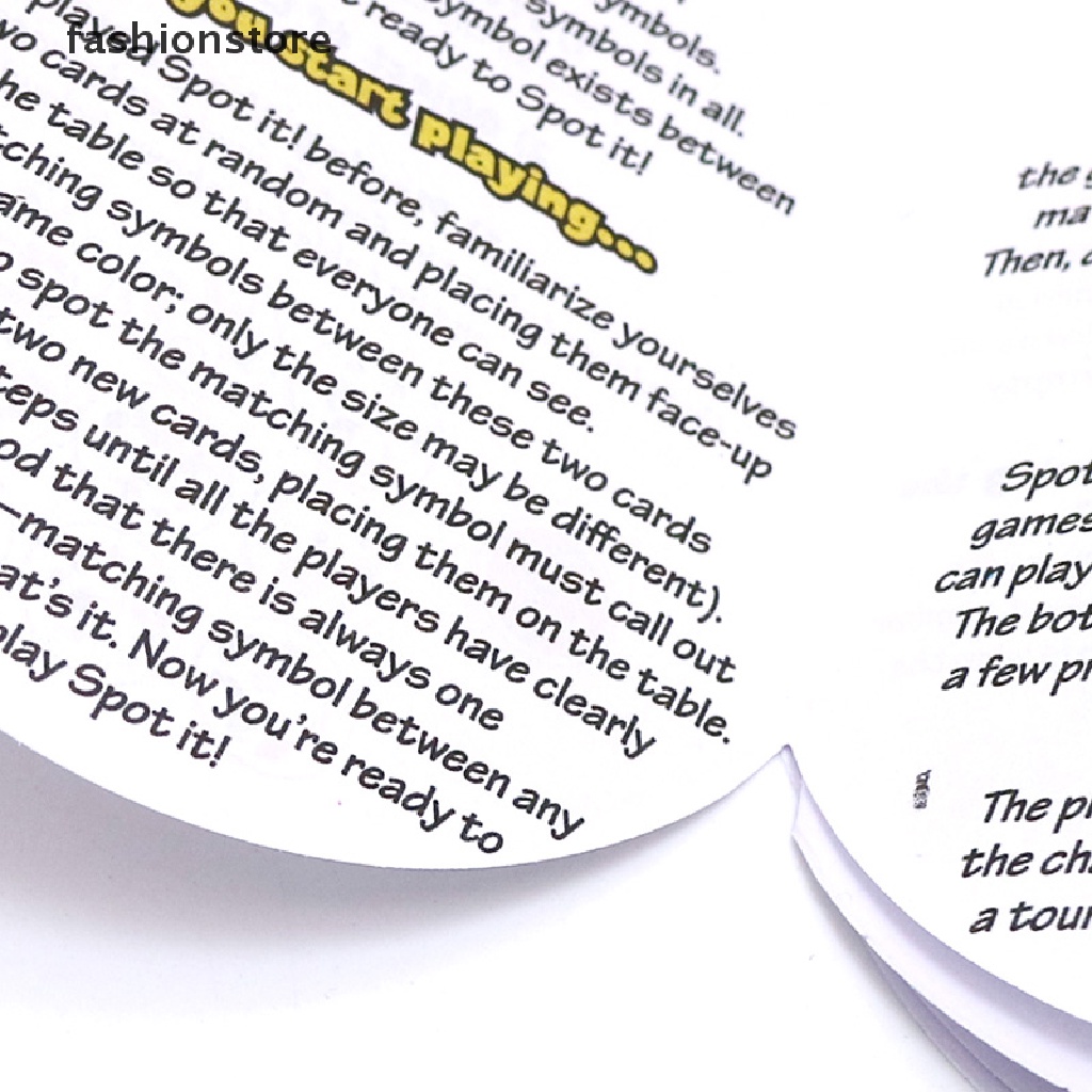 Bộ Thẻ Trò Chơi Board Game Spot It Phiên Bản Tiếng Anh