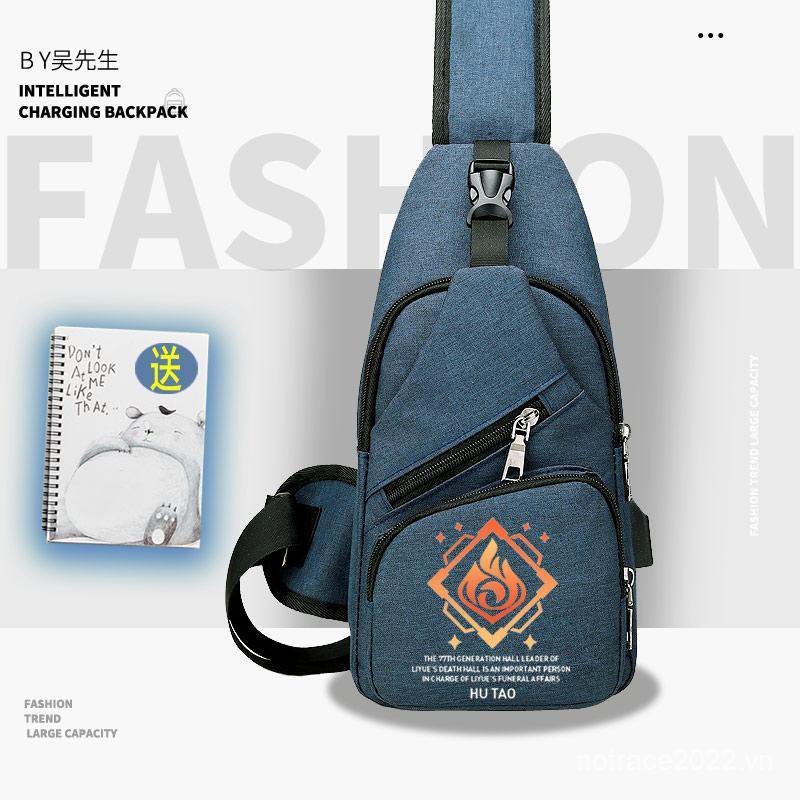 ★Genshin Impact★Túi Đeo Chéo Ngực In Hình Anime Hutao cos Game Merchandise Thời Trang Cho Nam Và Nữ