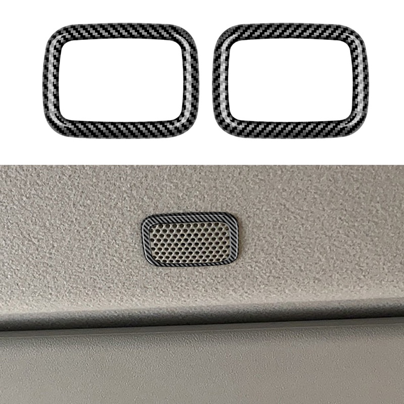 1 Cặp Miếng Dán Viền Loa Âm Thanh Trên Nóc Xe Hơi Bằng Sợi Carbon Cho Toyota Sienta 2022 2023 RHD