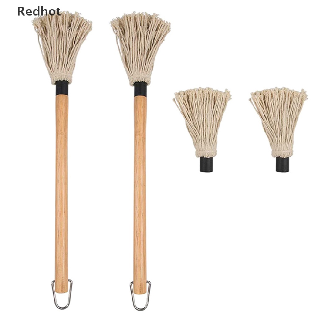 &lt; Redhot &gt; Bàn Chải Vệ Sinh Vỉ Nướng BBQ Chuyên Nghiệp Tự Nhiên