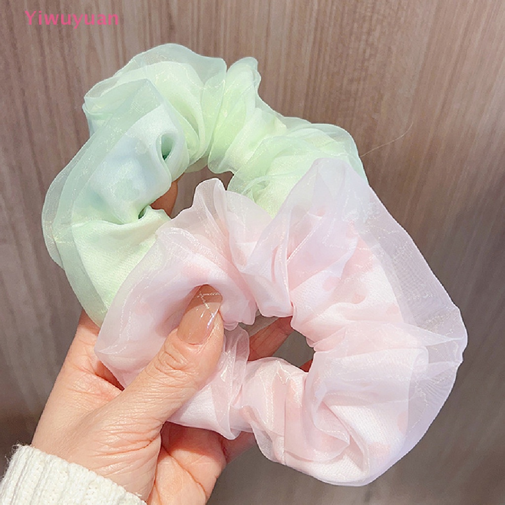 &lt; Yiwuyuan &gt; Dây Buộc Tóc Hai Lớp Kiểu Phô Mai Lớn Với Cảm Giác Cao Cấp Thanh Lịch Đa Năng