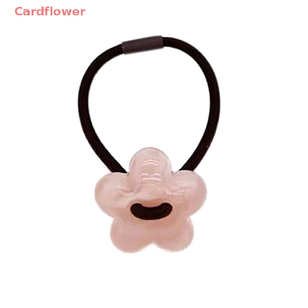 Dây Buộc Tóc Cao Su Co Giãn Đính Hoa Phong Cách Hàn Quốc Cho Nữ