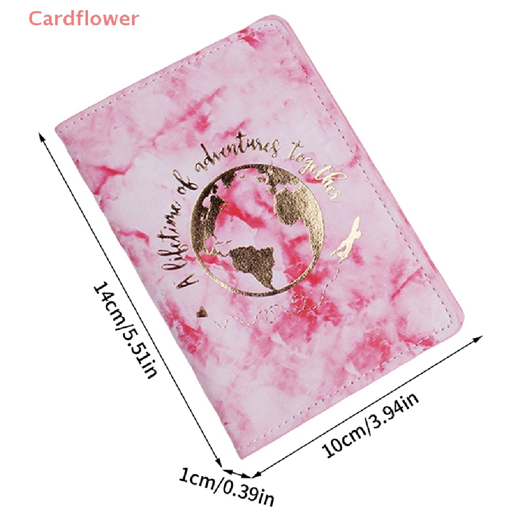 Ví Da Pu Họa Tiết Cẩm Thạch Đựng Hộ Chiếu / Thẻ Tín Dụng / Danh Thiếp Mới Cho Nam Và Nữ