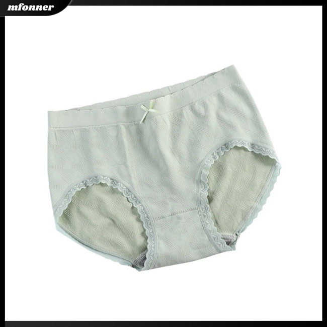 Set 4 Quần Lót Cotton Không Đường May Lưng Vừa Đính Nơ Dễ Thương Cho Nữ