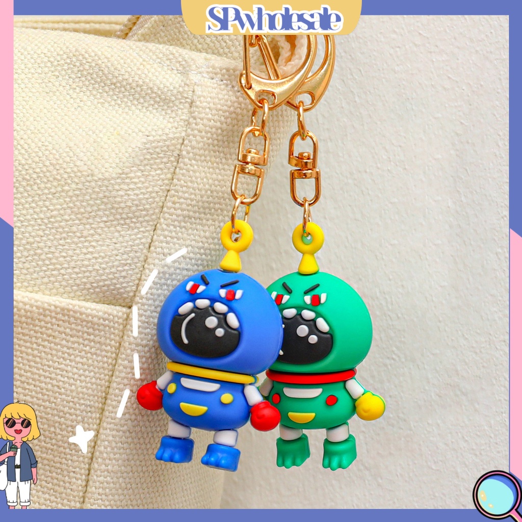 <SPwholesale> Móc Khóa Silicon Hình Phi Hành Gia Khủng Long 3D Hoạt Hình Dễ Thương