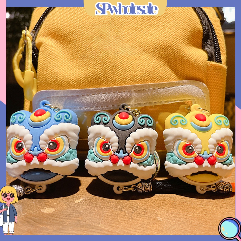 <SPwholesale> Móc Khóa Hình Sư Tử Tua Rua Dễ Thương Phong Cách Trung Hoa Cho Túi Xách Tay