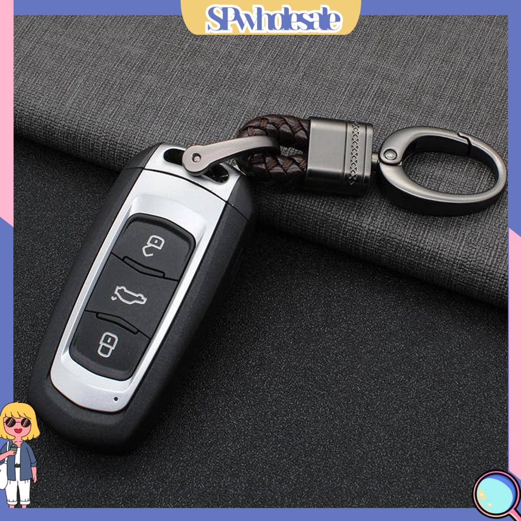 <SPwholesale> Móc Chìa Khóa Giả Da Bện Sợi Hợp Kim Thời Trang Cho Nam Nữ