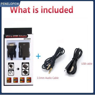 Cáp chuyển đổi vga sang hdmi 1080p hd audio tv av hdtv video có âm thanh
