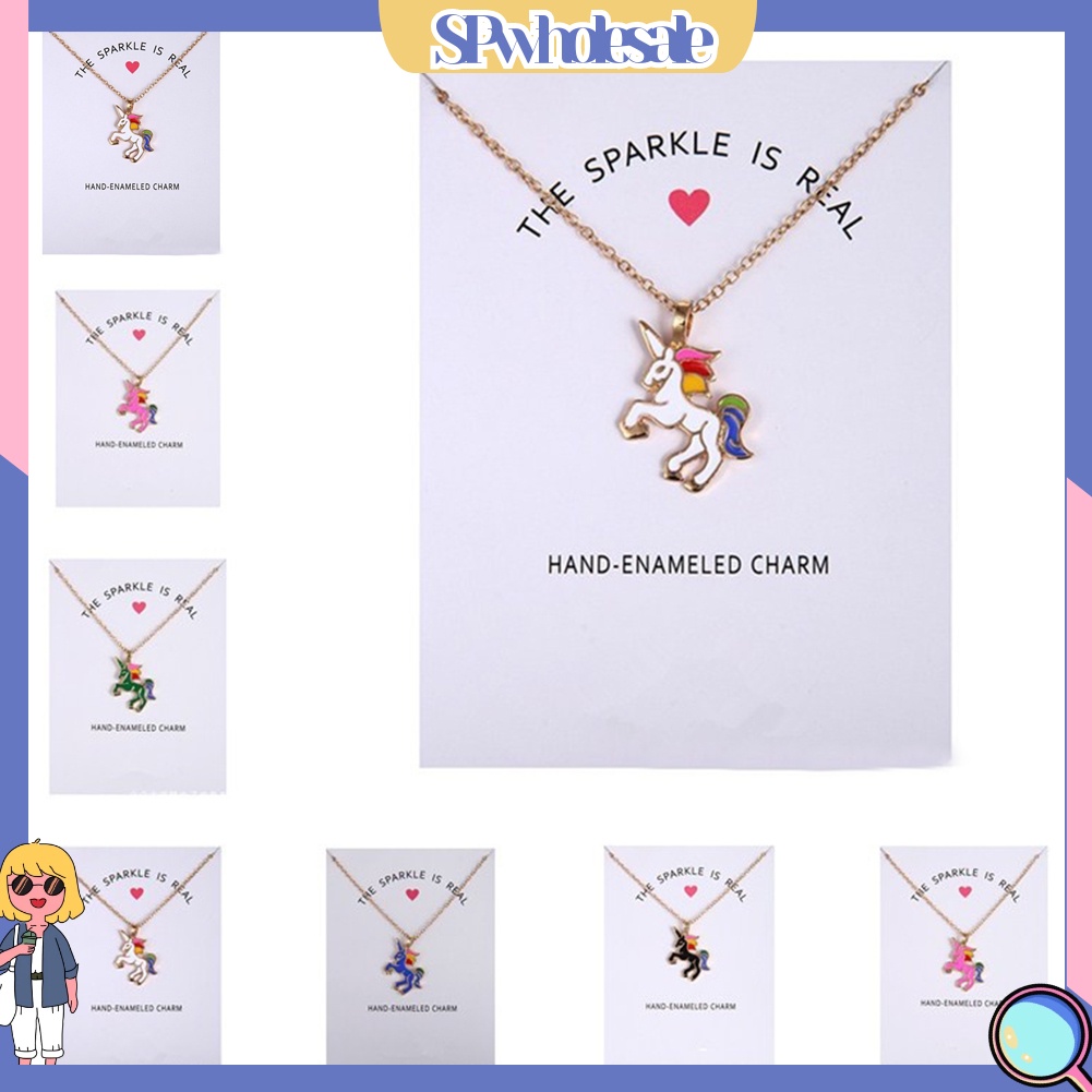 <SPwholesale> Vòng cổ Mặt Hình Kỳ Lân Tráng Men Thời Trang Cho Nữ