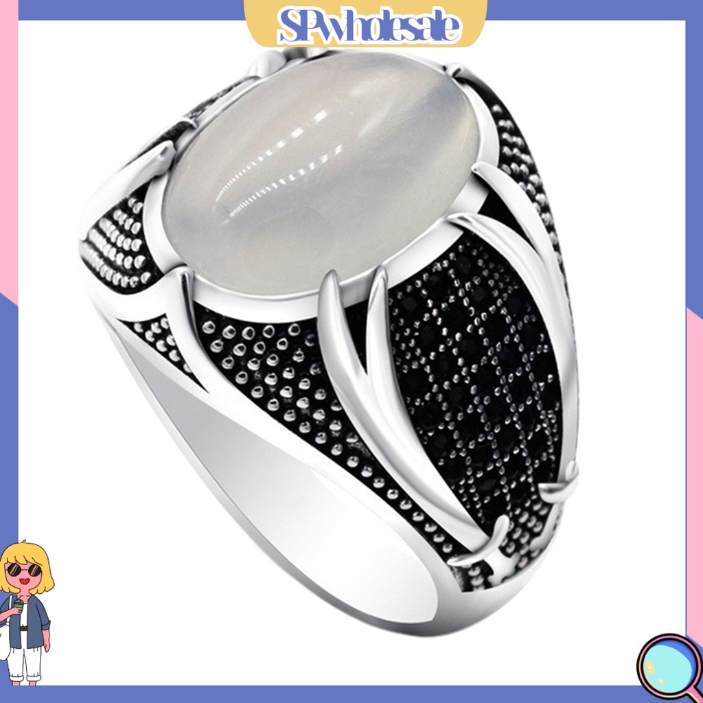 <SPwholesale> Nhẫn Đính Hôn Hợp Kim Tinh Tế Thân Thiện Với Da Retro Đơn Giản Cho Nam