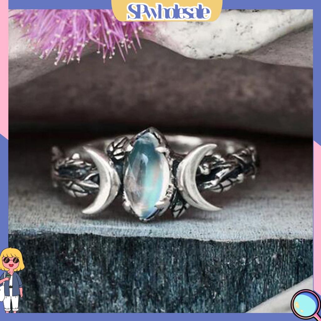 <SPwholesale> Nhẫn Nữ Màu Bạc Tinh Tế Phong Cách Retro Thời Trang Mặc Hàng Ngày