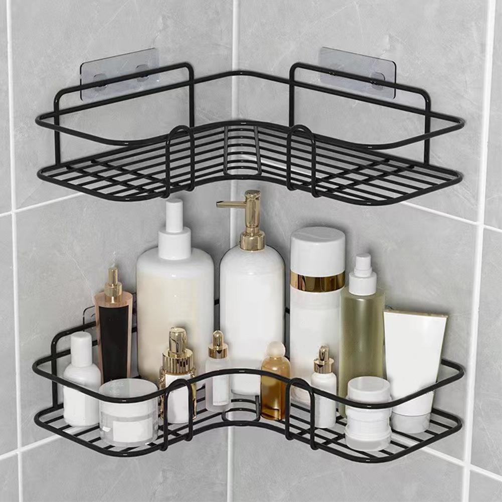 Giá Đựng Đồ Hình Tam Giác Không Đục Lỗ Gắn Tường Nhà Tắm / Vệ Sinh O7Y8