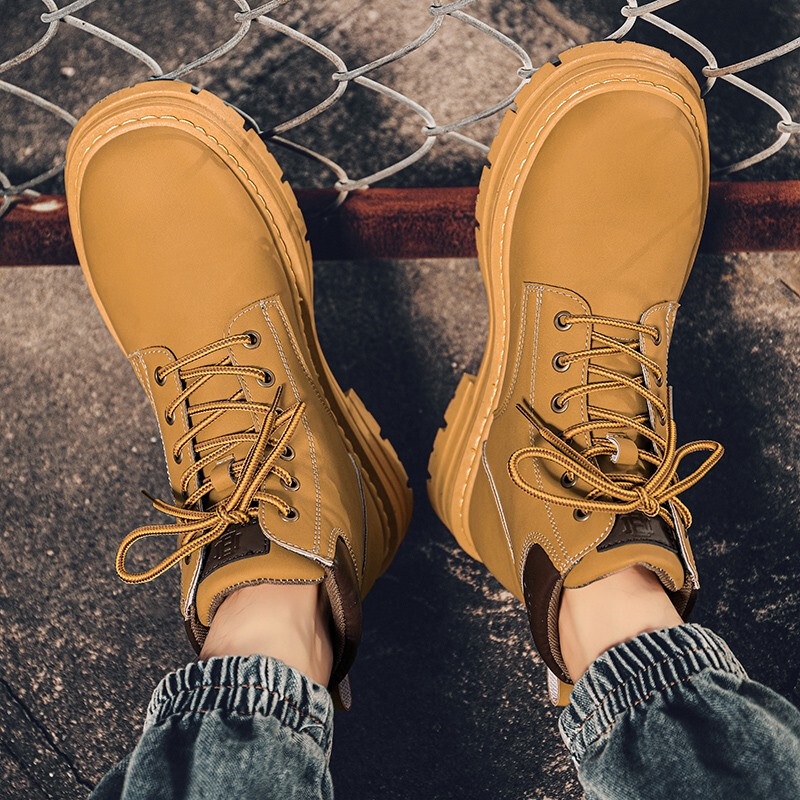 39-44 size high-top martin shoes nam martin shoes thick-soled overall boots outdoor martin shoes lace-up martin boots trendy casual motorcycle boots fashion rhubarb boots giày bệt nam fashion height-