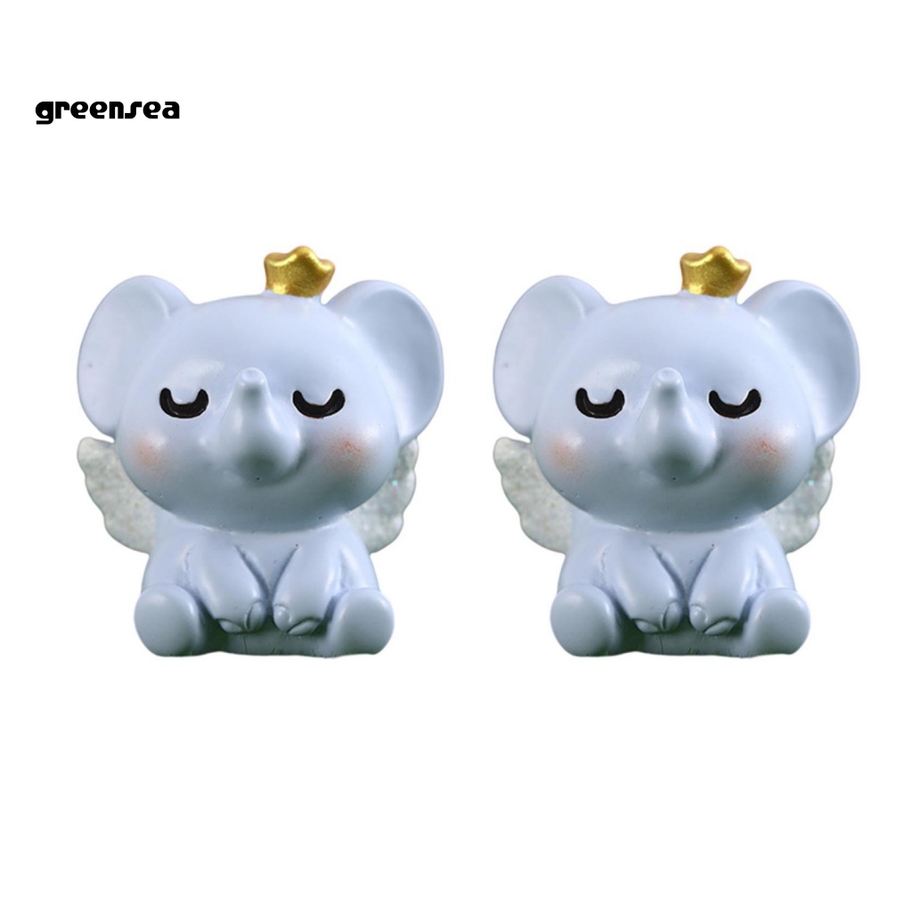 Set 2 Tượng Voi Mini Trang Trí Tiểu Cảnh