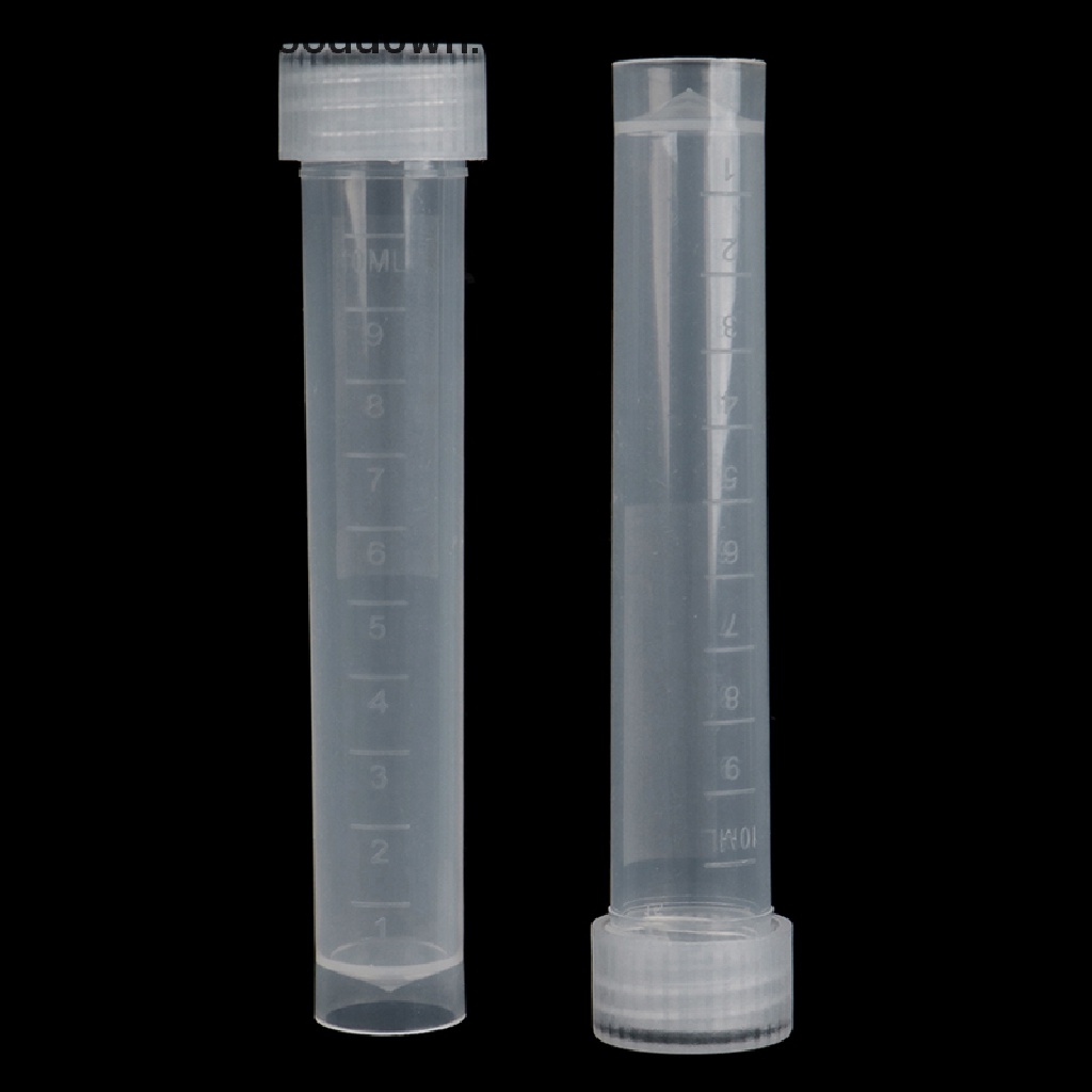 Set 10 Ống Nghiệm 10ml Bằng Nhựa Tiện Dụng Cho Phòng Thí Nghiệm
