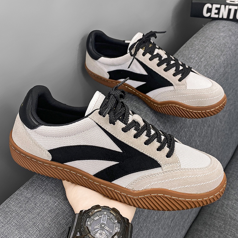 Giày Thể Thao Mùa Hè 2023 Thoáng Khí Có Dây Buộc Mũi Tròn Phong Cách Mới