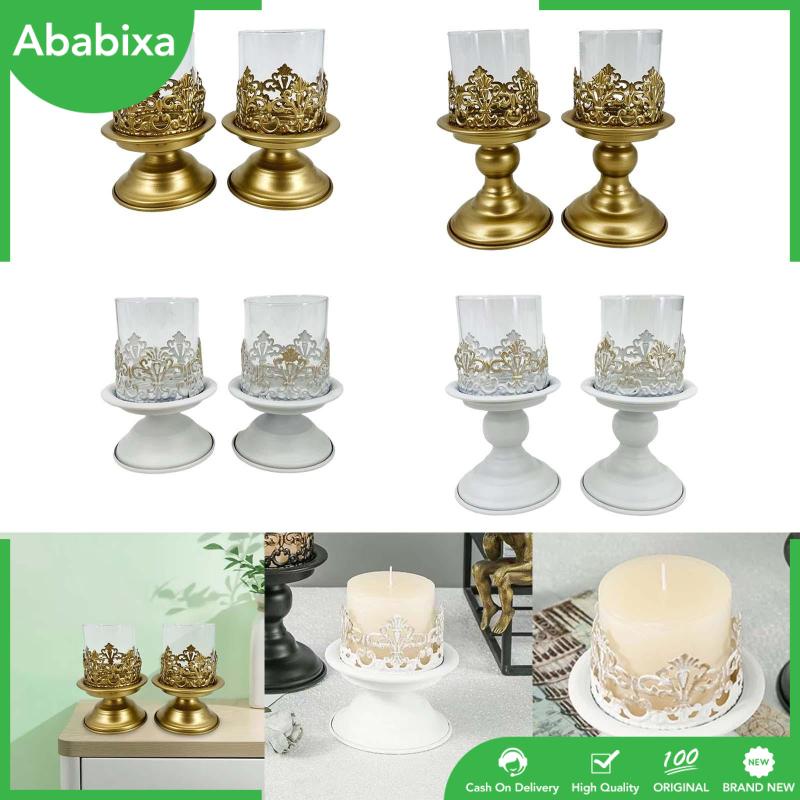 Bộ 2 Giá Đỡ Đèn Cầy Bằng Sắt Phong Cách Cổ Điển Độc Đáo Trang Trí Nhà Cửa