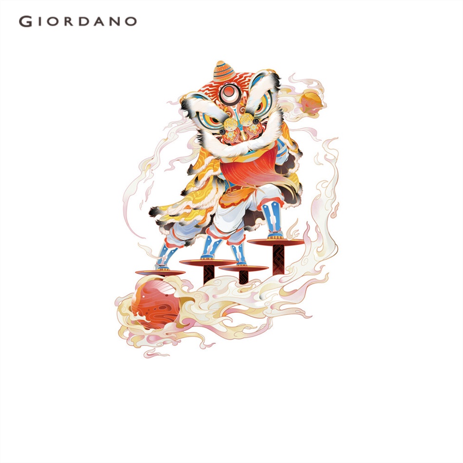 Áo thun GIORDANO 91093036 tay ngắn cổ tròn in họa tiết thời trang dành cho nam