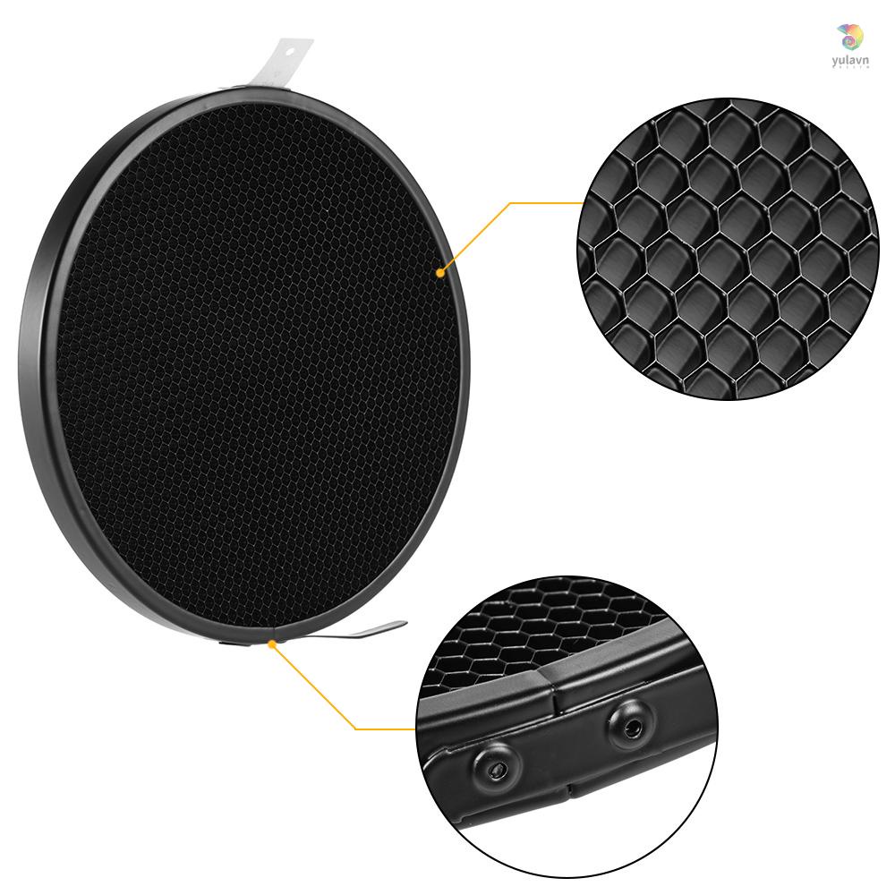 Đĩa Khuếch Tán Ánh Sáng Chuẩn Hình Tổ Ong 16.8cm 30 Độ 7 "Cho Đèn Phản Quang Tiêu Chuẩn