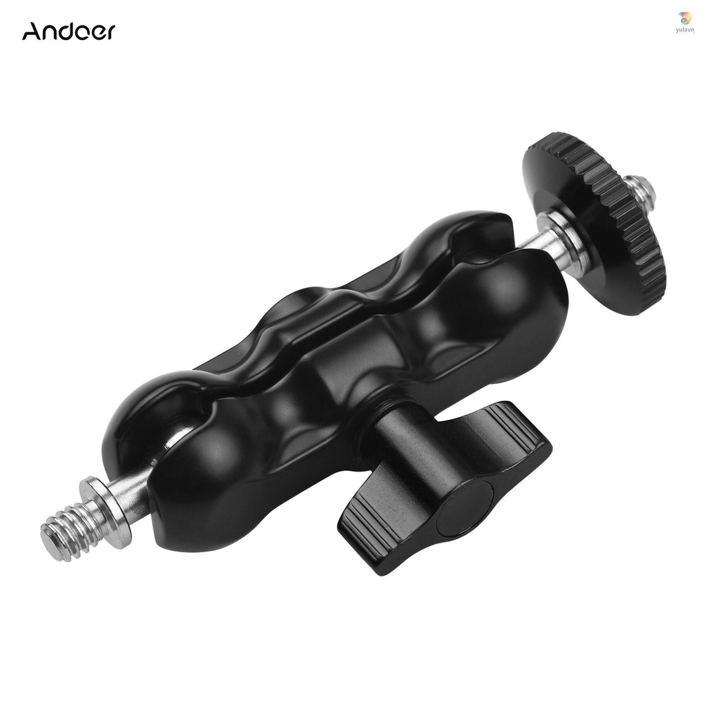 ANDOER Cánh Tay Ma Sát Cách Điện Tiêu Chuẩn Hai Đầu Ốc Vít 1 / 4-inch Cho Màn Hình Máy Ảnh Đèn LED / Micro