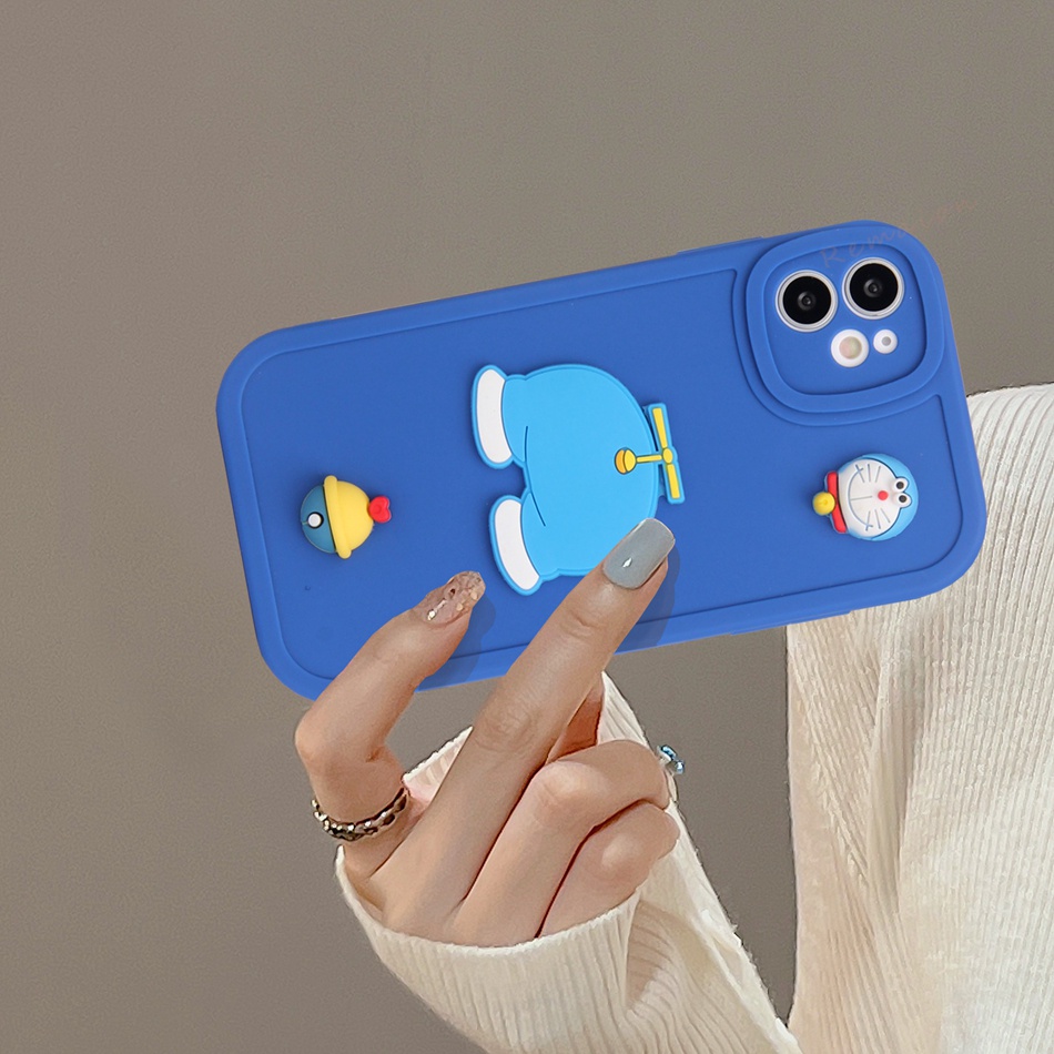 Ốp Điện Thoại Silicone Hoạt Hình Doraemon Cho iPhone 11 12 13 14 Pro MAX + Mini X XR XS MAX 6 S 7 8 + SE 2020 11Pro 12pro 13Pro