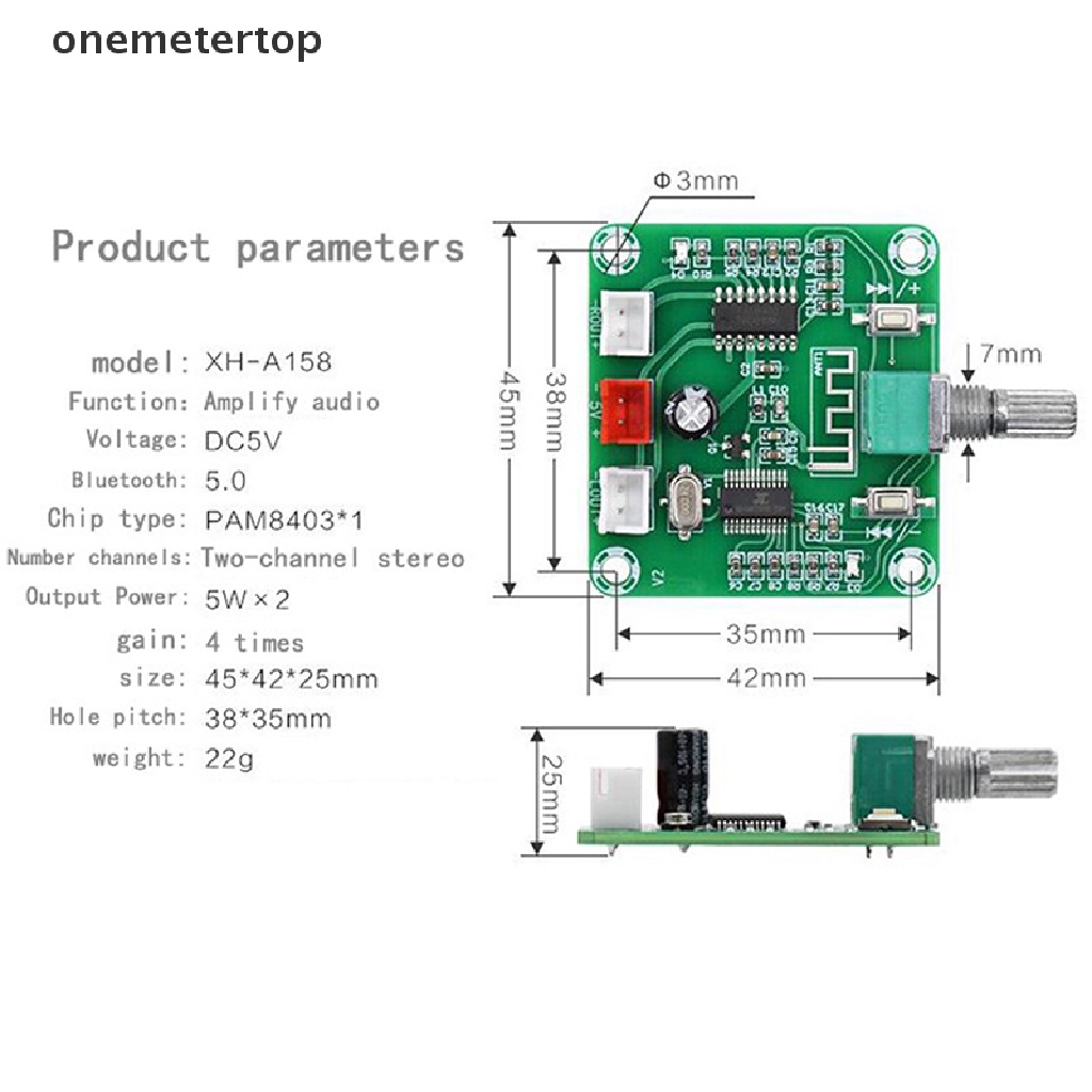 Bảng Mạch Khuếch Đại Âm Thanh PAM8403 XH-A158 Bluetooth 5.0 Công Suất Thấp Tự Làm