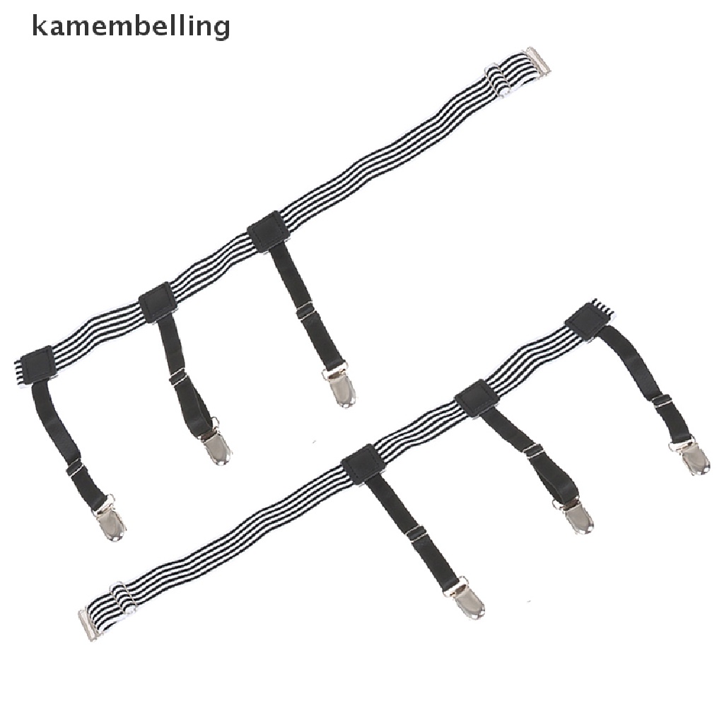 Kamembelling Set 2 Đai Nịt Tất Co Giãn Có Thể Điều Chỉnh Giữ Áo Sơ Mi Cho Nam