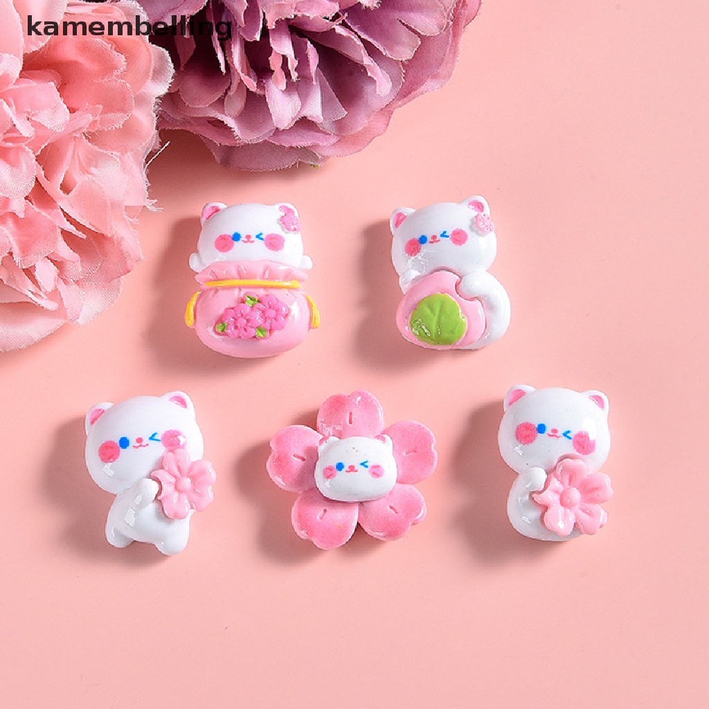 Set 10 Miếng Dán Hoạt Hình Bằng Nhựa Resin Trang Trí Sổ Tay / Ba Lô / Điện Thoại DIY