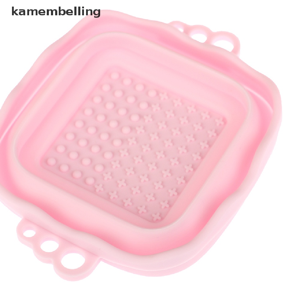 Kamembelling Miếng Silicone Vệ Sinh Cọ Trang Điểm Gấp Gọn Tiện Lợi
