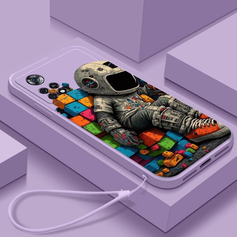 Ốp Điện Thoại Tpu Chống Sốc Hình Phi Hành Gia 3D Cho Poco X5 Pro 5G Redmi Note 12 Pro 11S 5G 12C Xiaomi Mi 12T 12 Lite K60 K50 Ultra