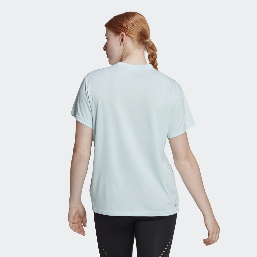 Adidas Tập luyện Áo Thun Boyfriend Thể Thao AEROREADY Designed to Move Nữ Màu xanh da trời HN3884