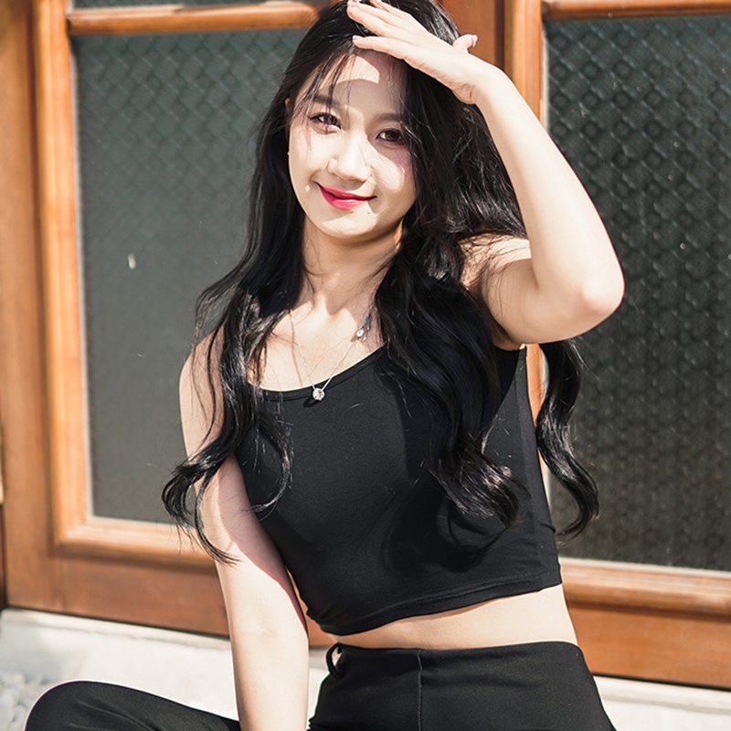 IELGY   Áo Lửng Không Tay Thời Trang Mùa Hè Cho Nữ