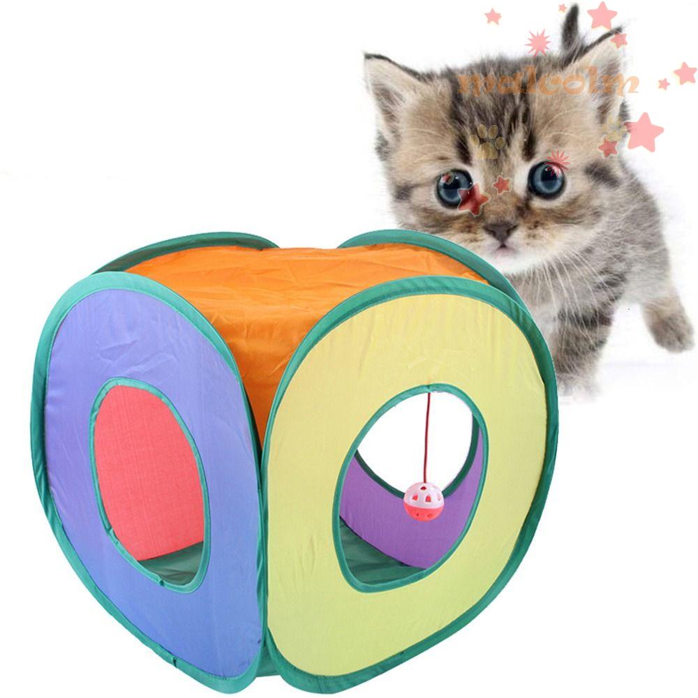 Lều Đồ Chơi Huấn Luyện Thú Cưng Hình Khối Lập Phương Có Chuông