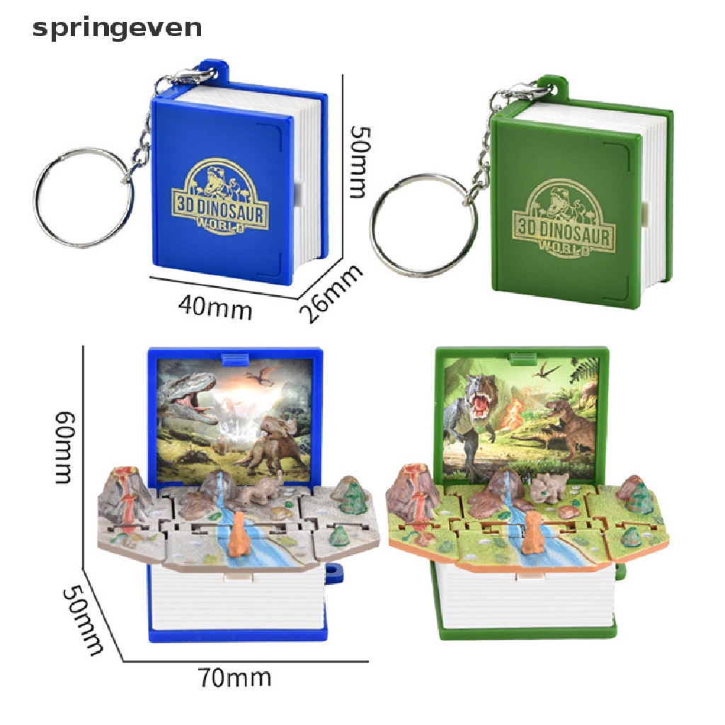 Móc Khóa Hình Lâu Đài Khủng Long 3D Sáng Tạo