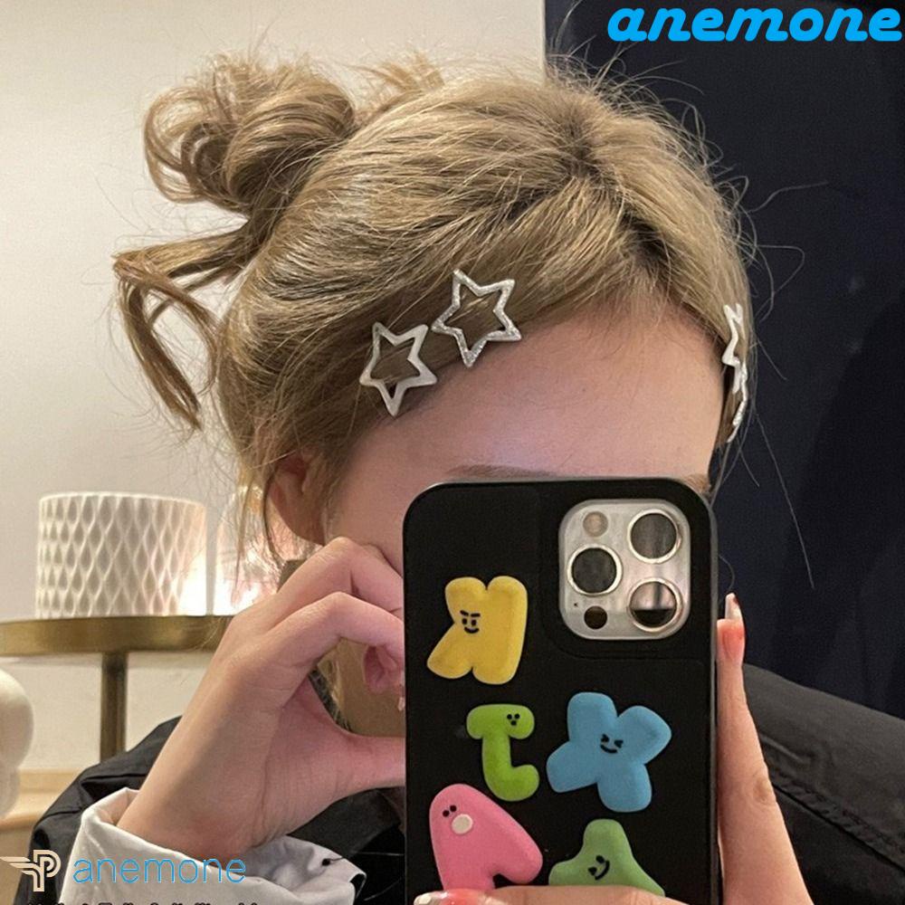 Kẹp Tóc Hình Ngôi Sao Năm Cánh Lấp Lánh Phong Cách Retro y2k Dành Cho Nữ