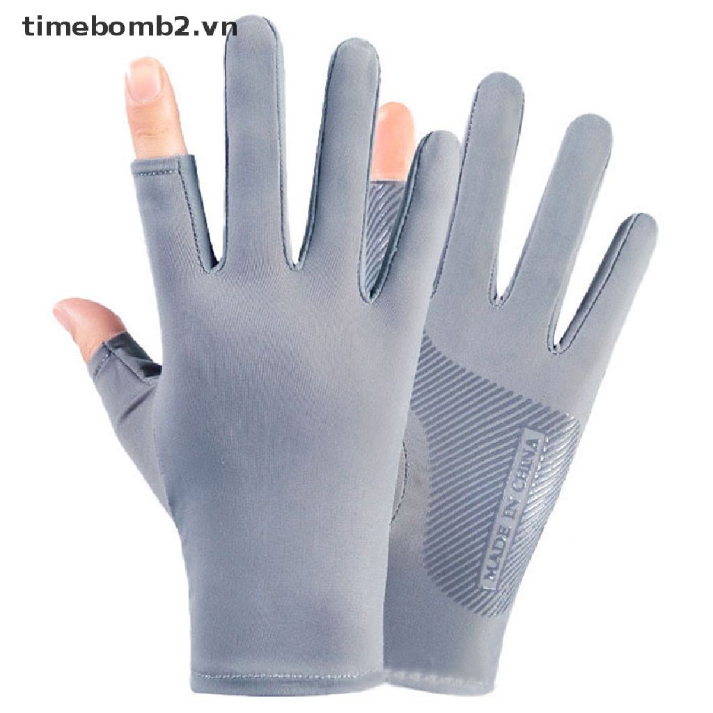 { # Găng Tay Lụa Lạnh Mỏng Thoáng Khí Chống Nắng Chống Tia Uv Bảo Vệ Màn Hình Cảm Ứng